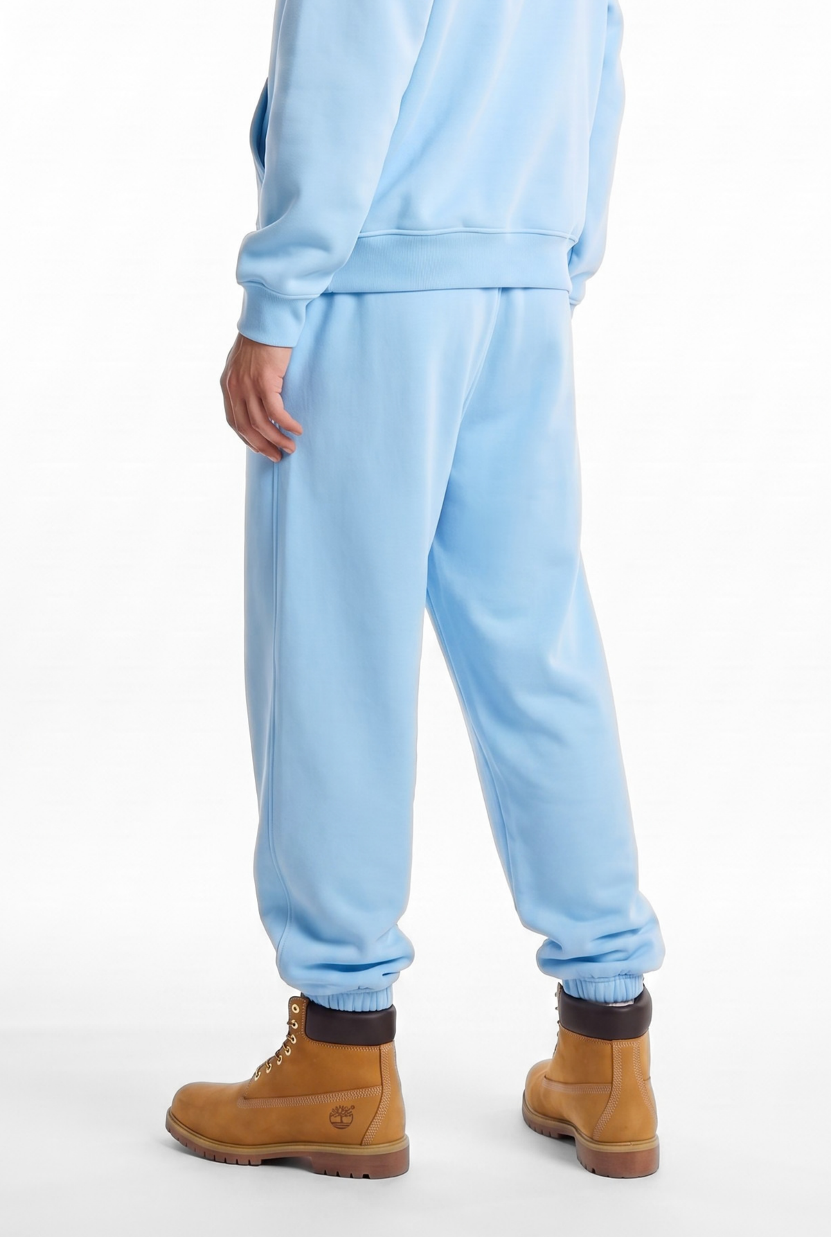 Basics Unisex Baby Blue Tracksuit Oversize Hoodie & Closed Bottom Sweatpants