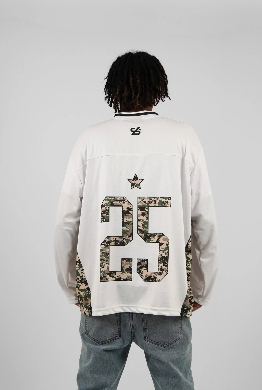 Unisex Camo Long Sleeve Oversize Jersey White Edition