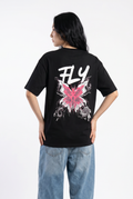Fly Black Unisex Oversize T-Shirt