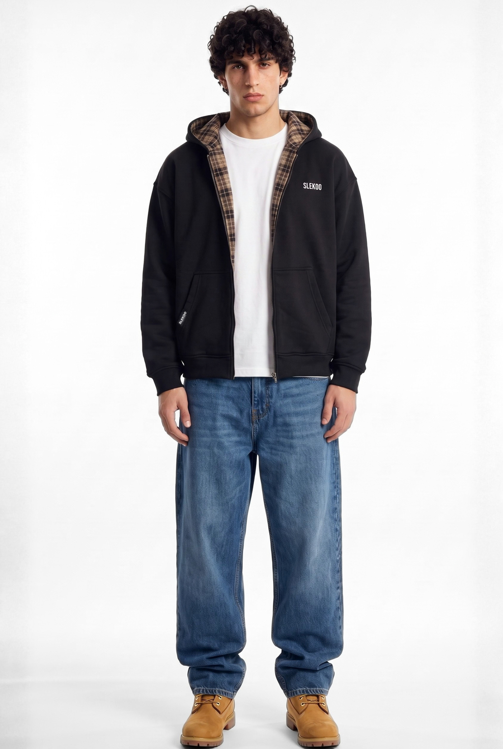 Unisex Reversible Oversize Zipper Hoodie Black Edition