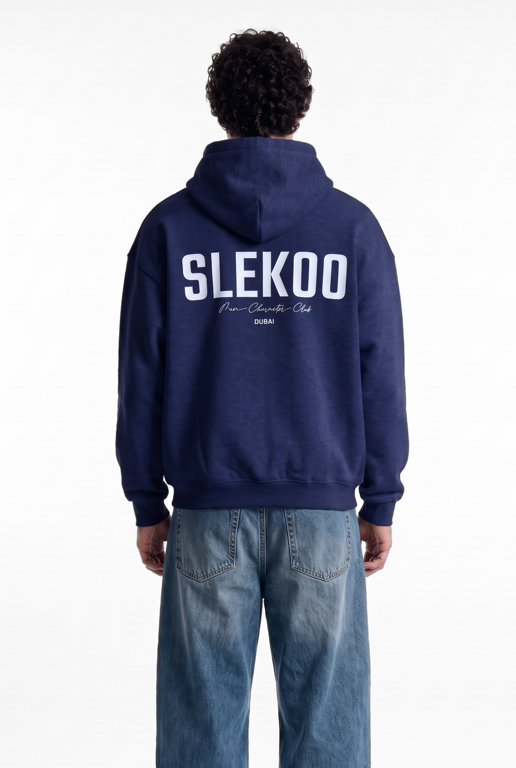 Unisex Navy Oversize Slekoo Hoodie
