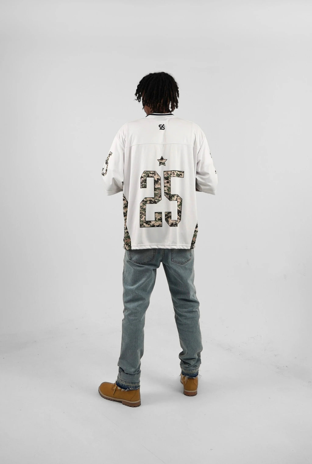 Unisex Camo Long Sleeve Oversize Jersey White Edition