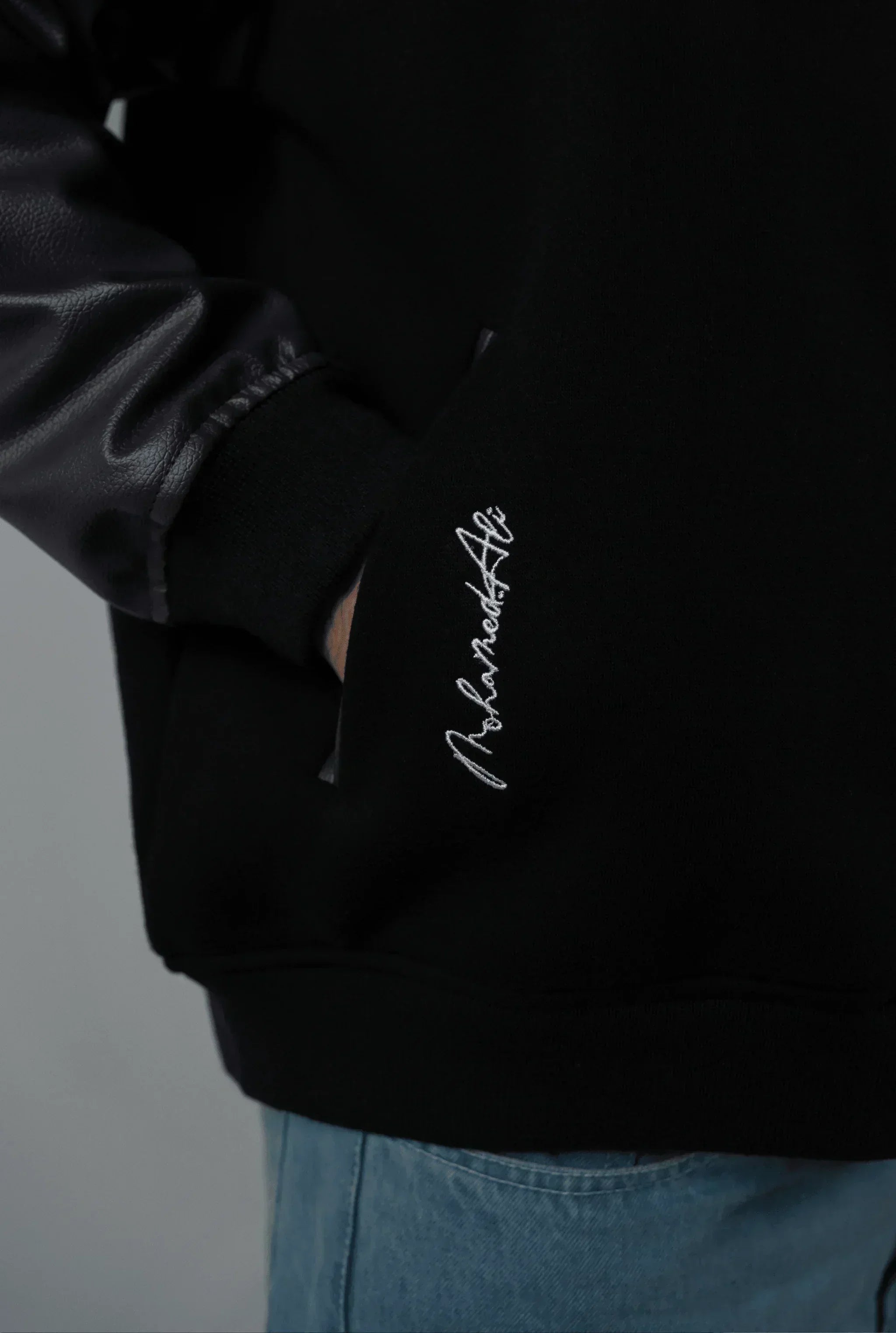 Unisex Slekoo Black Varsity Jacket