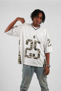 Unisex Camo Half-Sleeve Oversize Jersey White Edition