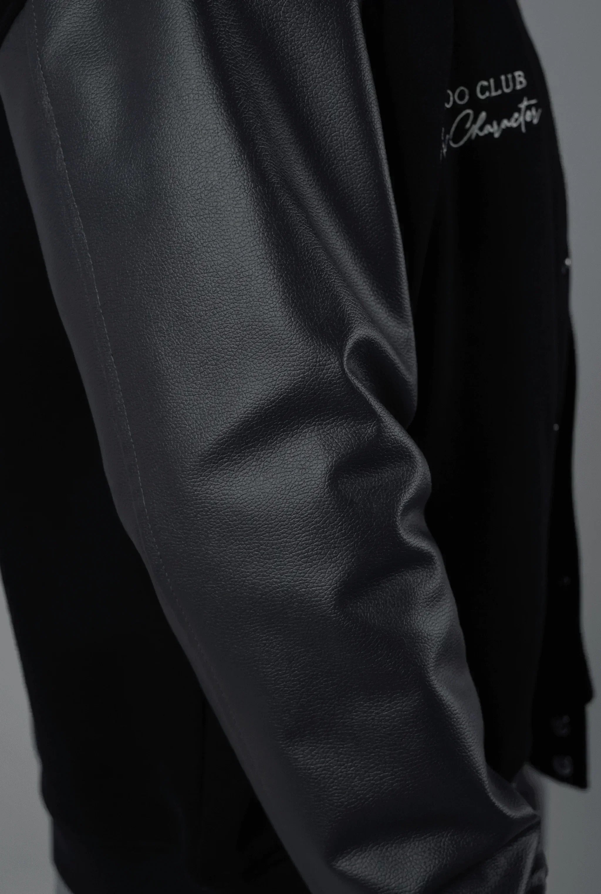 Unisex Slekoo Black Varsity Jacket