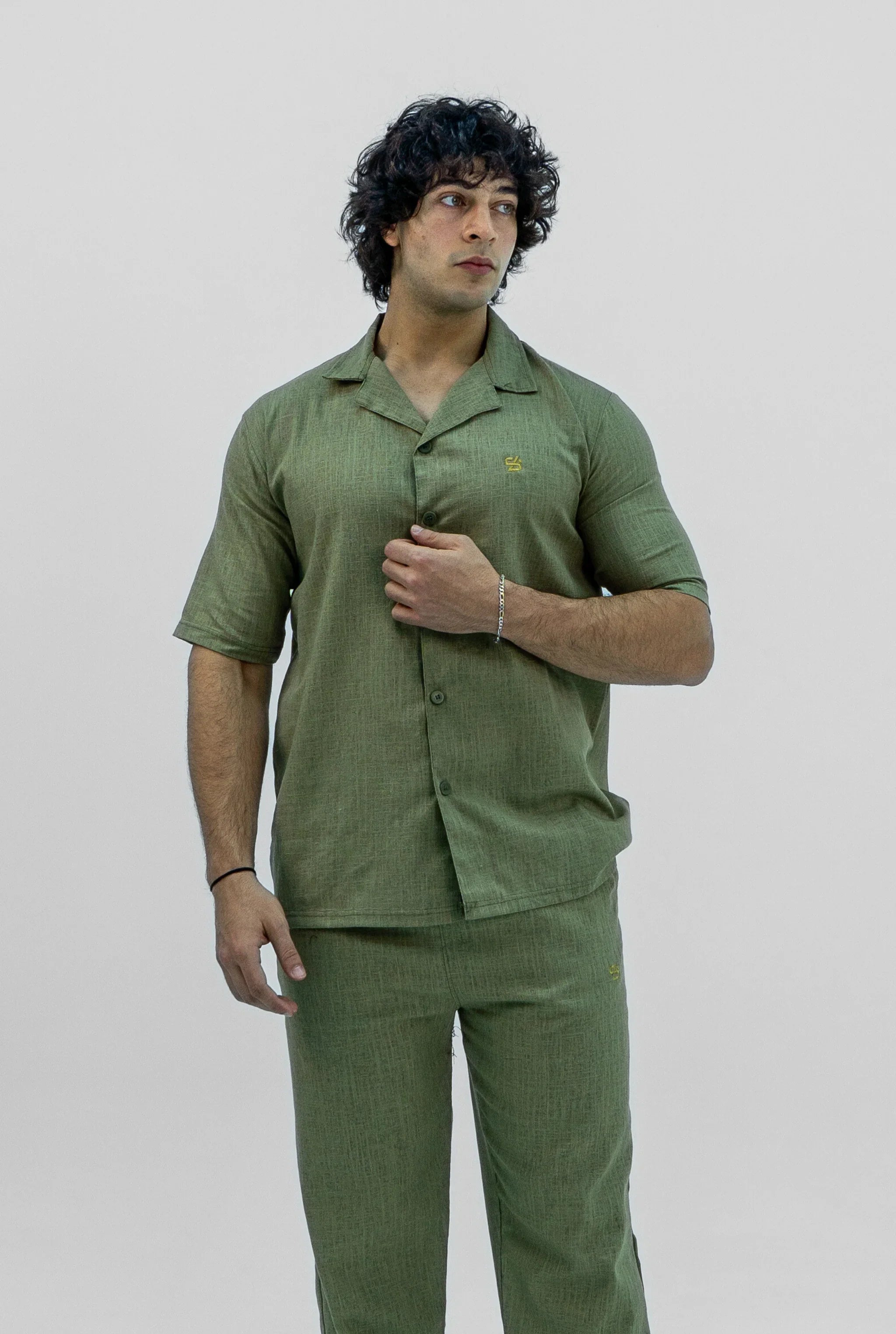 Men S25 Linen Shirt & Pants Set