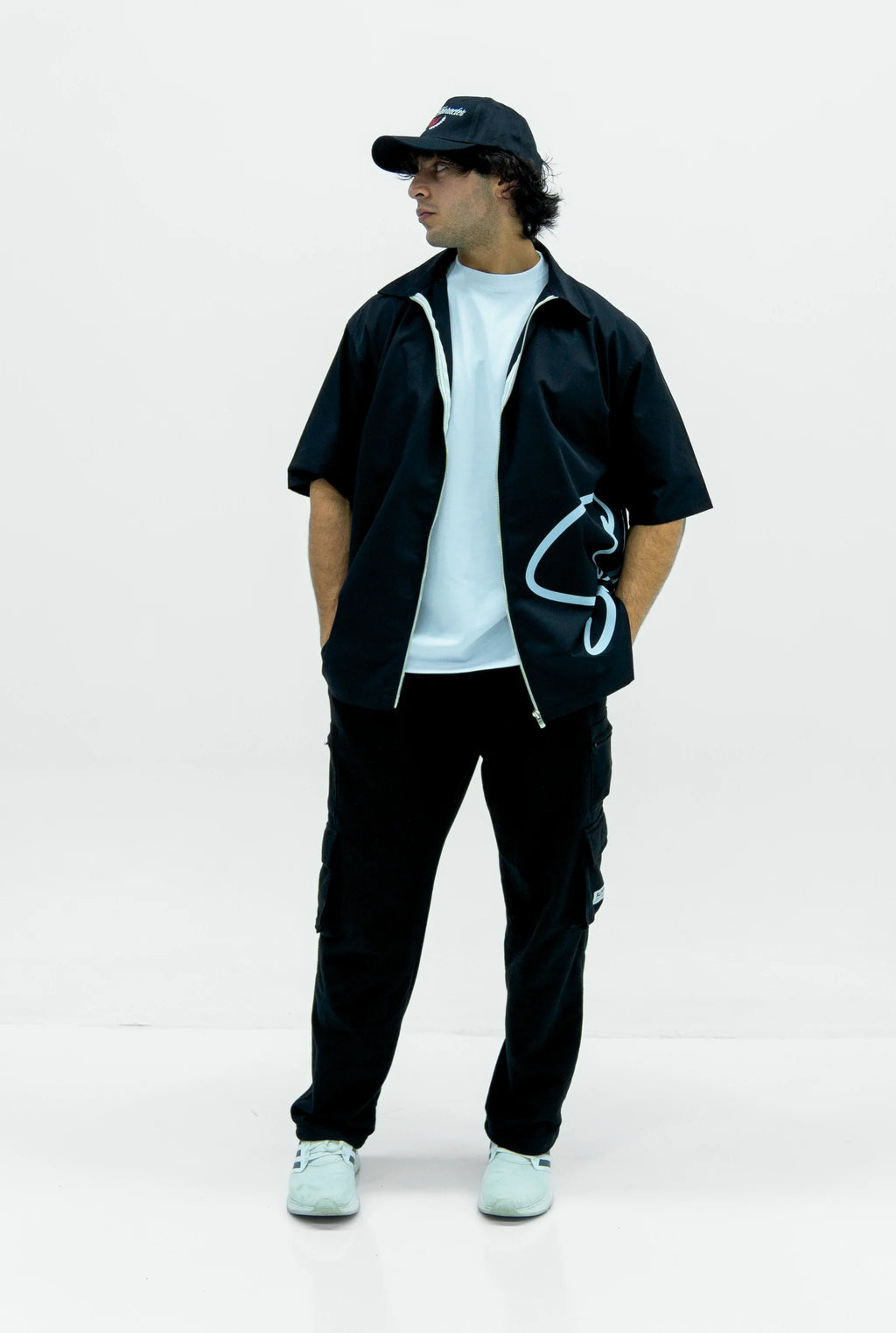 Unisex Polo Zipper Oversize Shirt