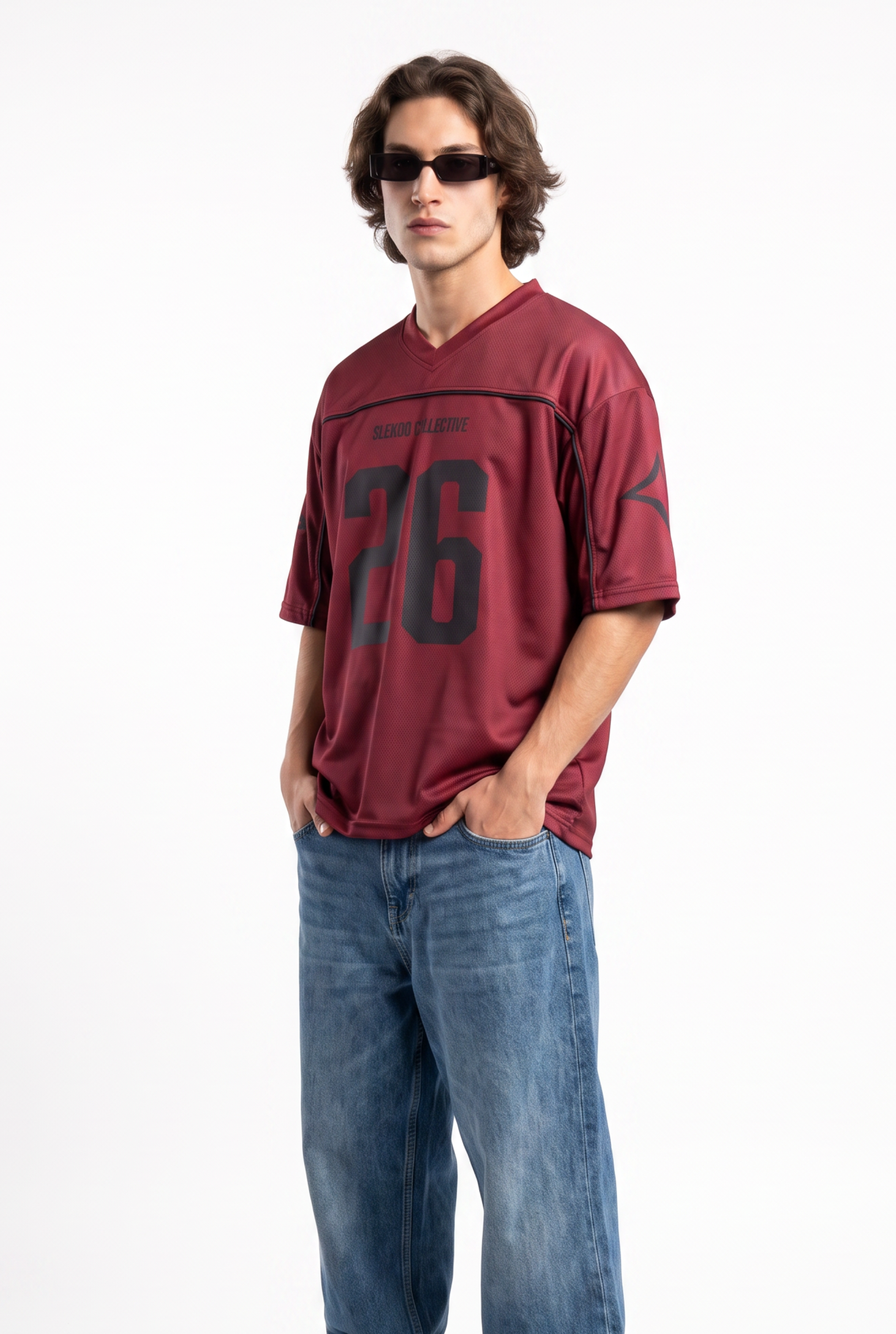 Collective 26 Deep Maroon Oversize Jersey