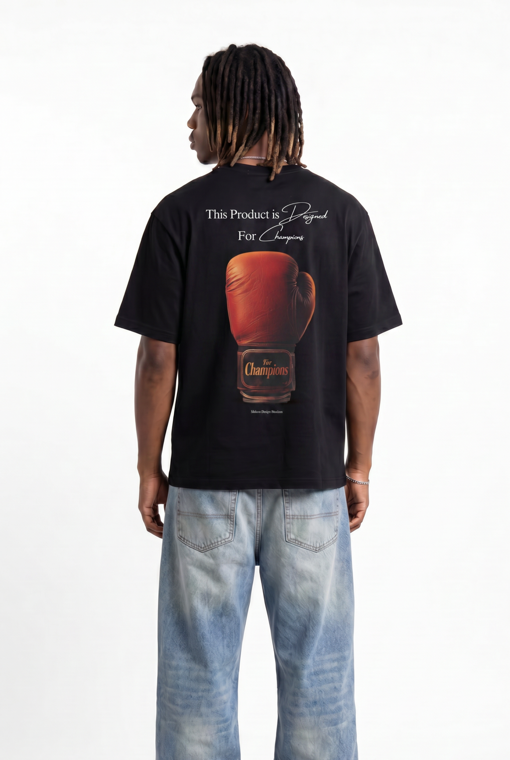 Champions Black Unisex Oversize T-Shirt