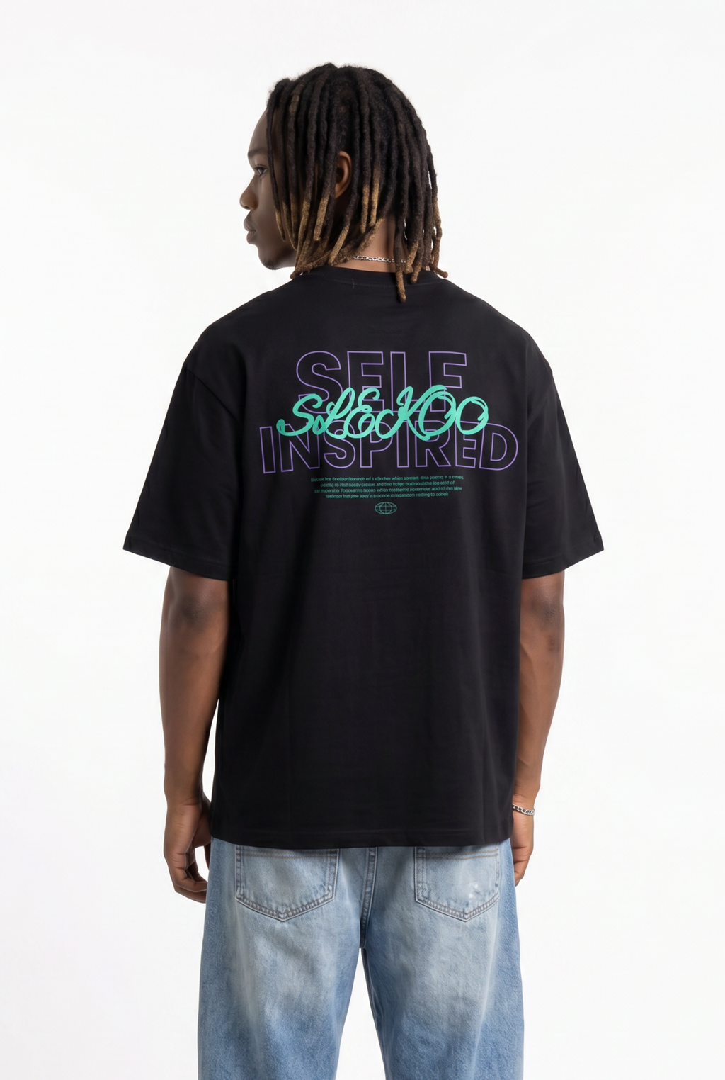 Self-Inspired Black Unisex Oversize T-Shirt