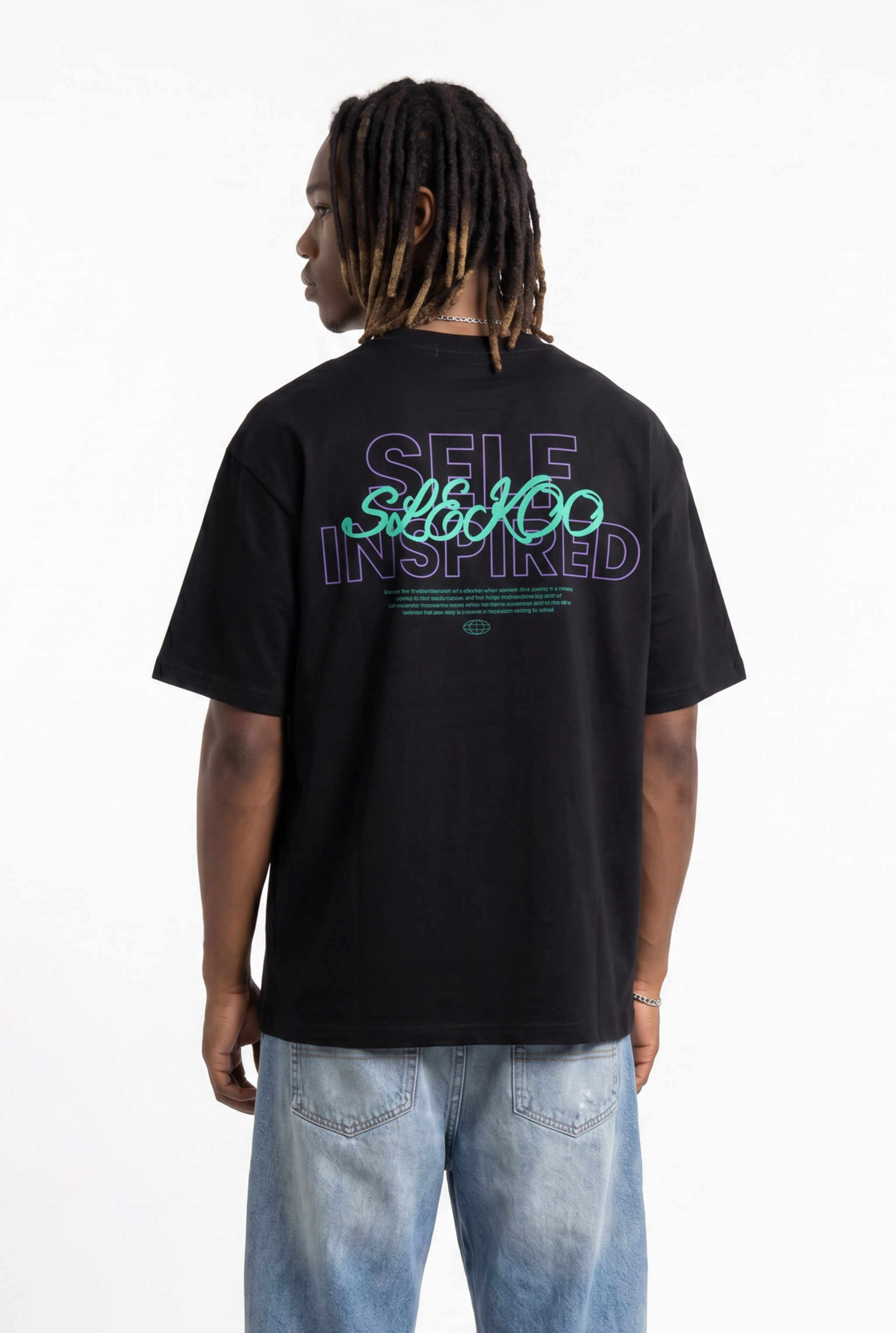 Self-Inspired Black Unisex Oversize T-Shirt