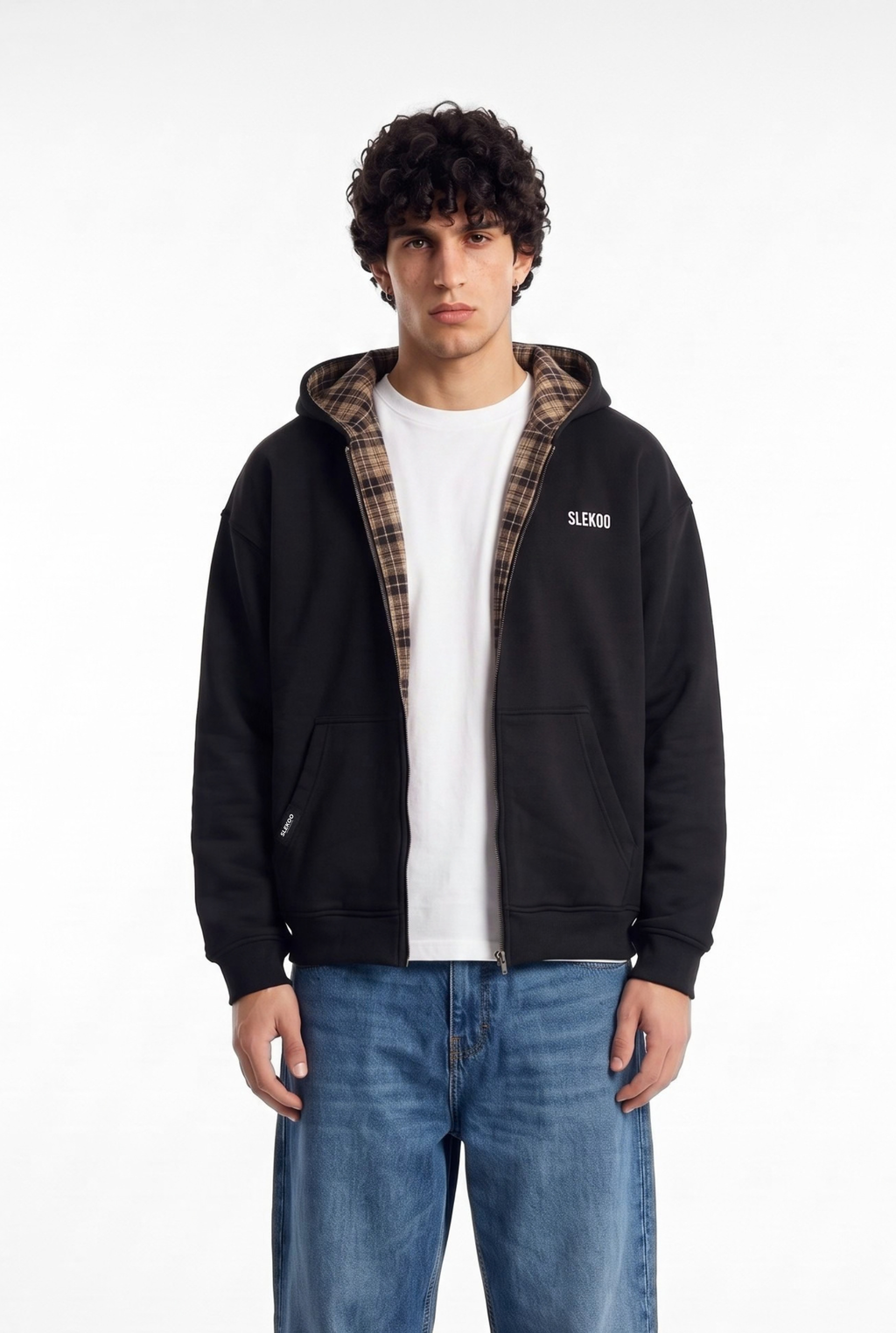 Unisex Reversible Oversize Zipper Hoodie Black Edition