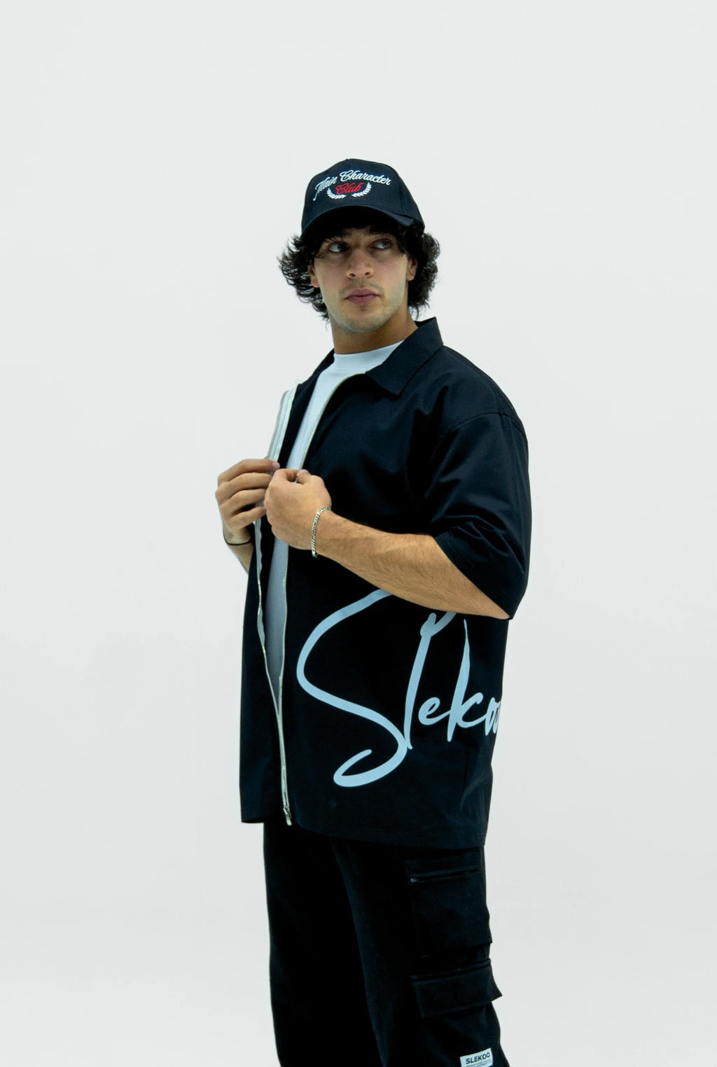 Unisex Polo Zipper Oversize Shirt