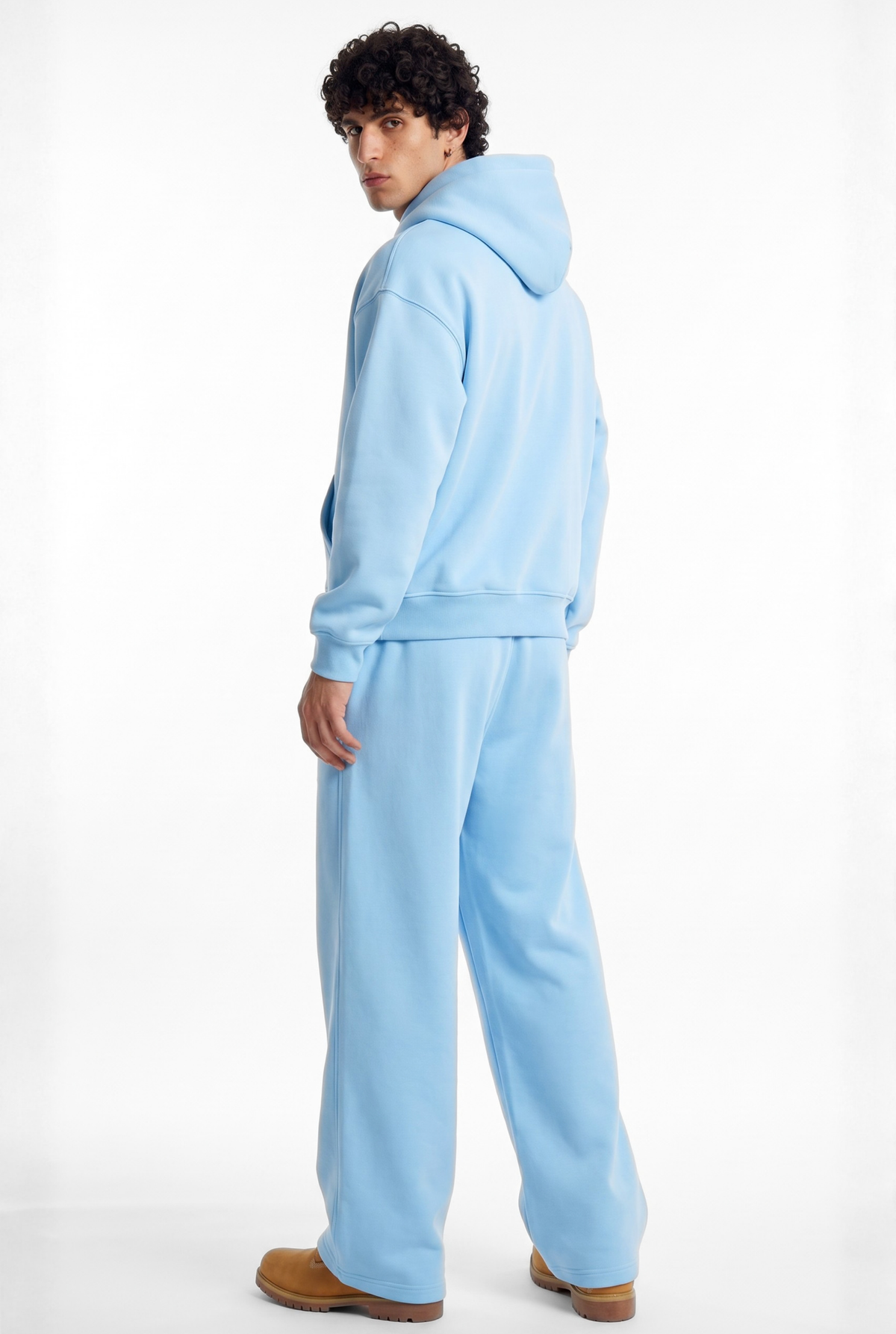 Basics Unisex Baby Blue Tracksuit Oversize Hoodie & Baggy Sweatpants