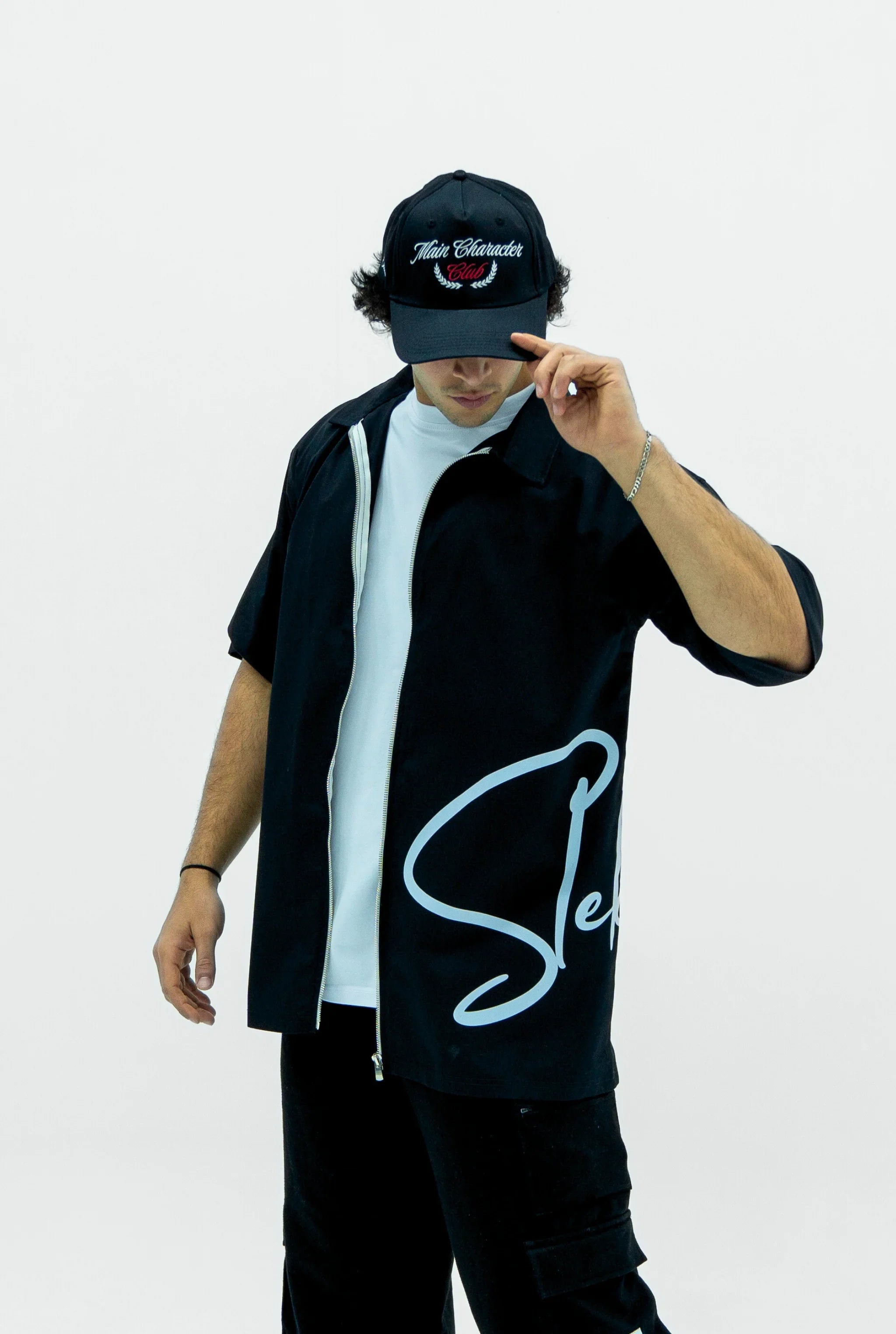 Unisex Polo Zipper Oversize Shirt