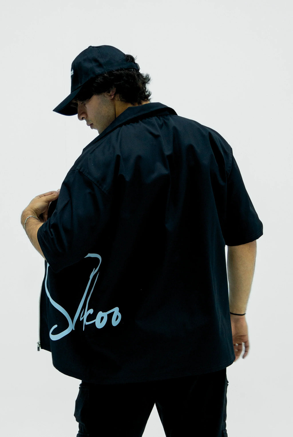 Unisex Polo Zipper Oversize Shirt