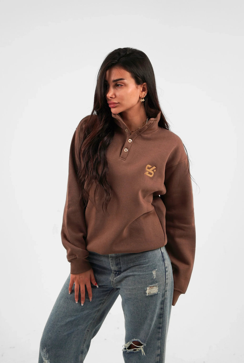 Unisex Signature Oversize High Neck Sweater
