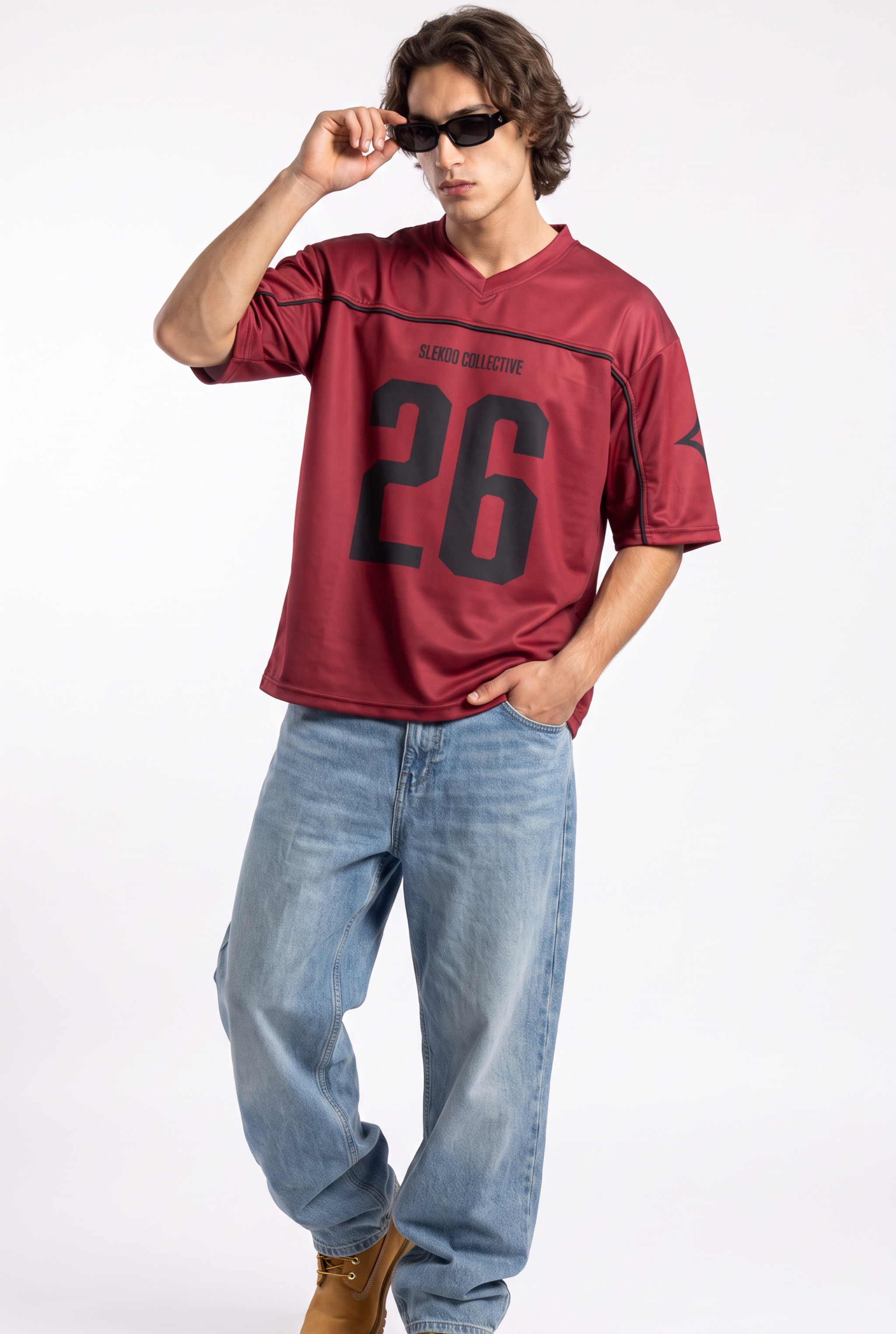 Collective 26 Deep Maroon Oversize Jersey