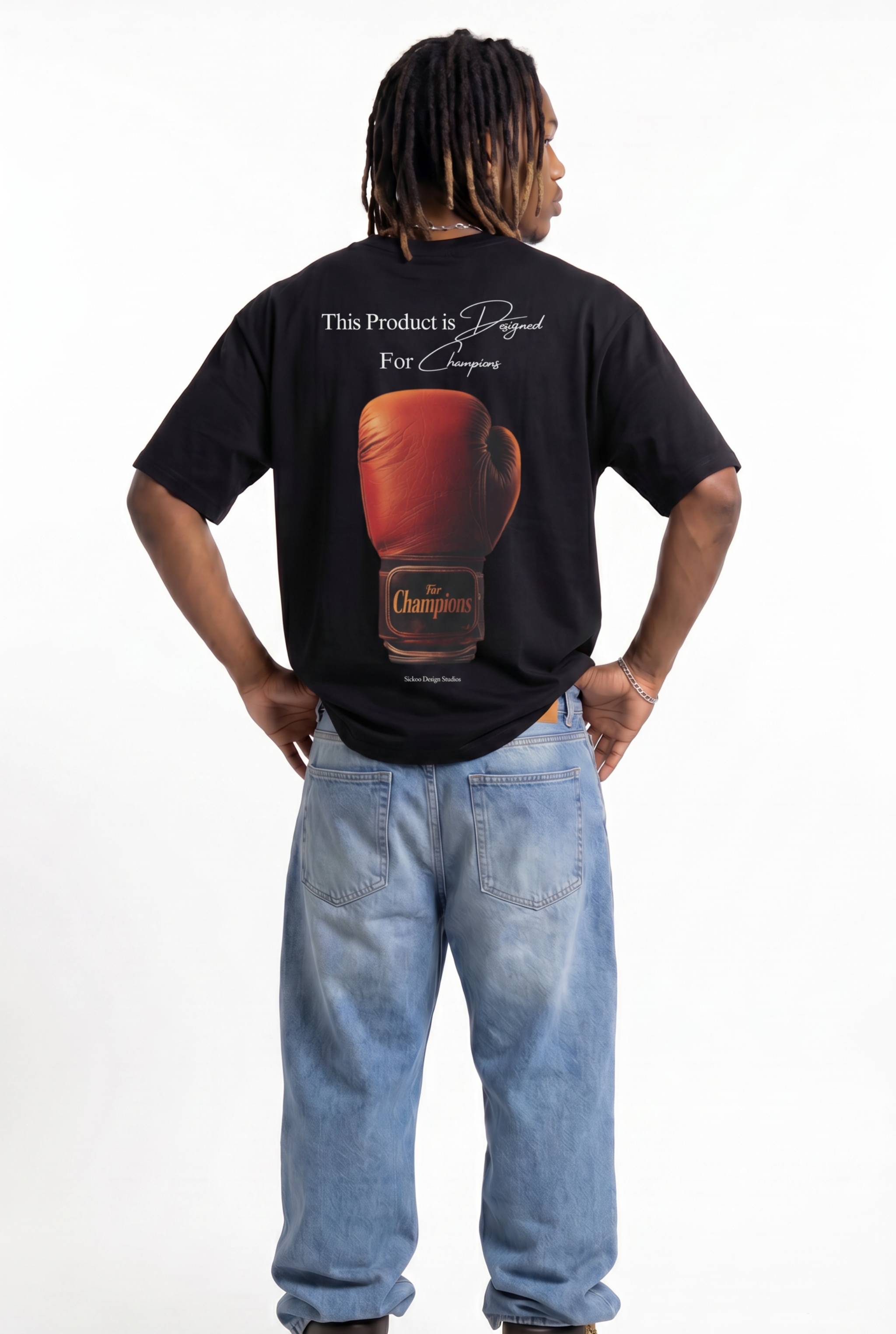 Champions Black Unisex Oversize T-Shirt