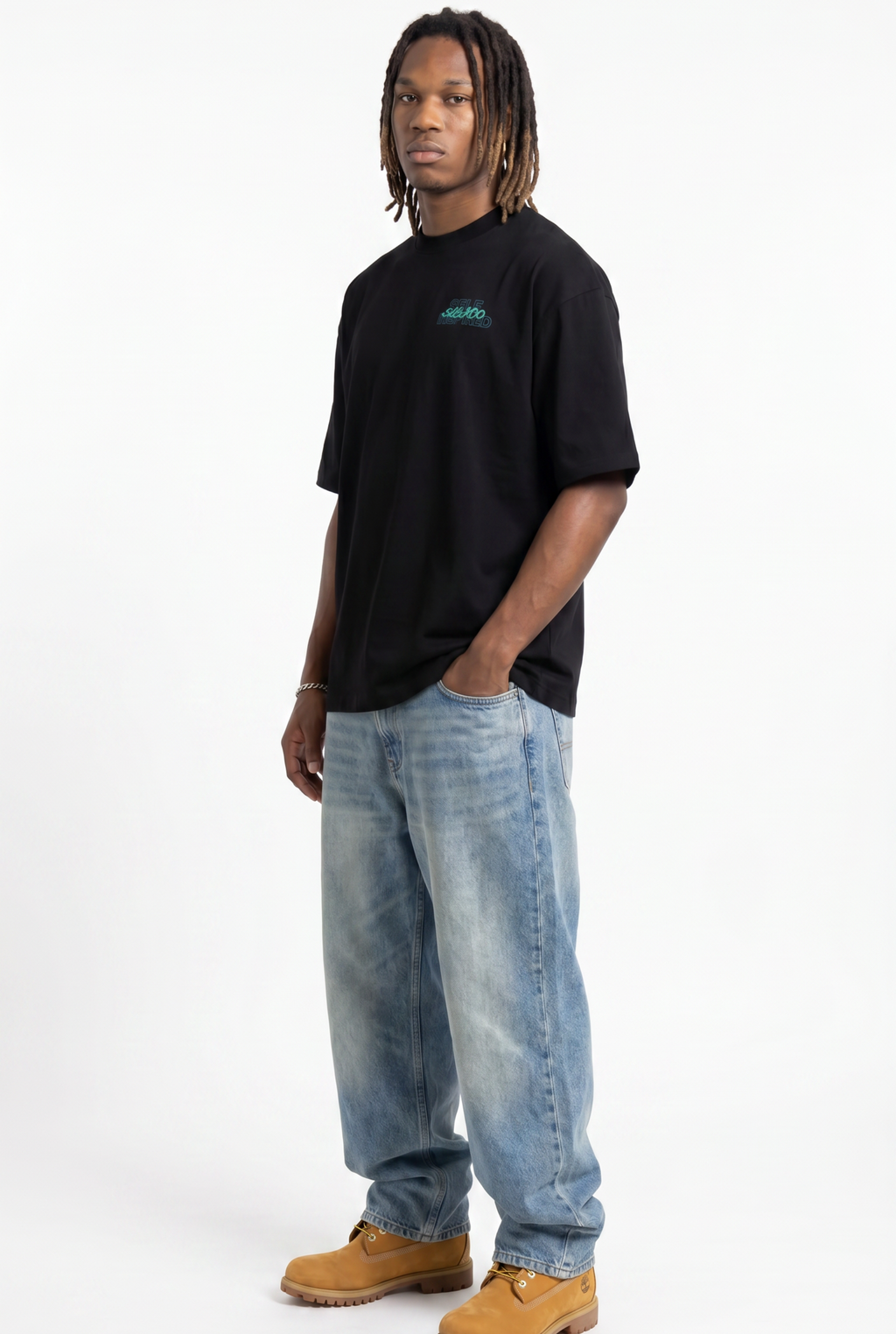Self-Inspired Black Unisex Oversize T-Shirt