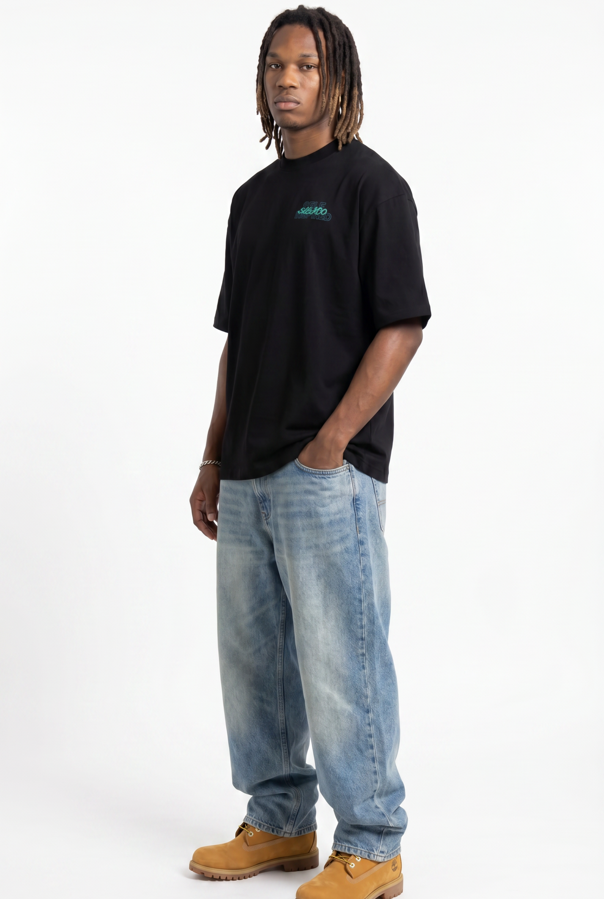 Self-Inspired Black Unisex Oversize T-Shirt