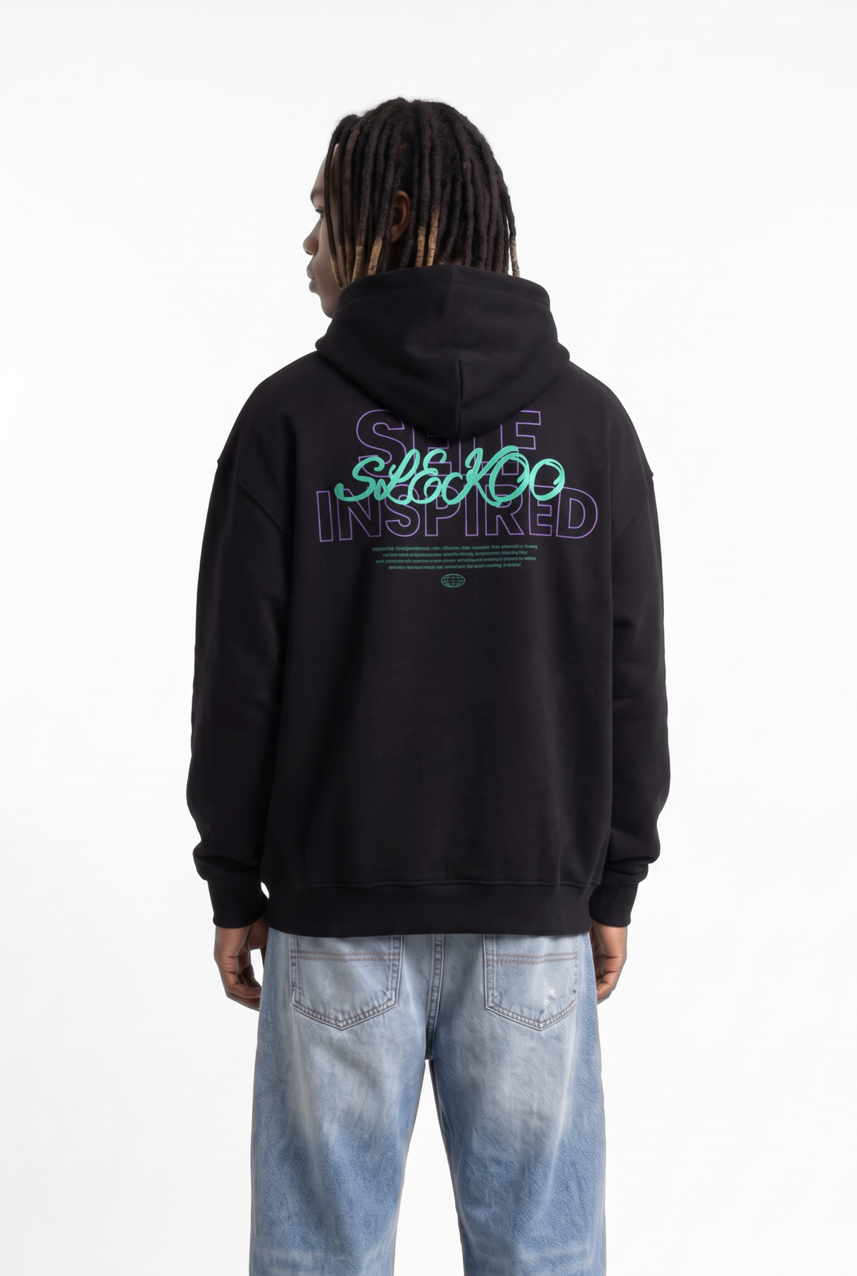 Self Inspired Black Unisex Oversize Hoodie