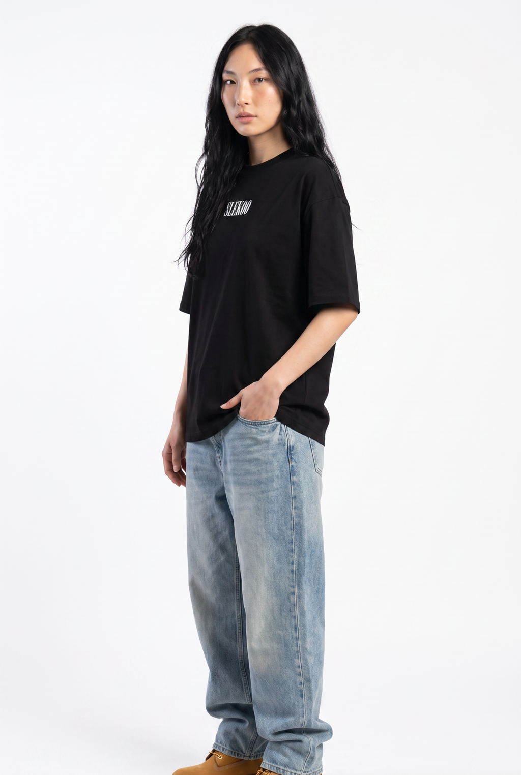 Eagle Black Unisex Oversize T-Shirt