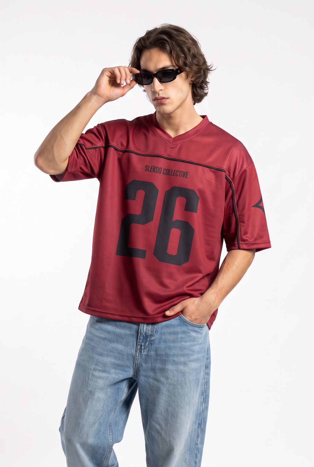 Collective 26 Deep Maroon Oversize Jersey