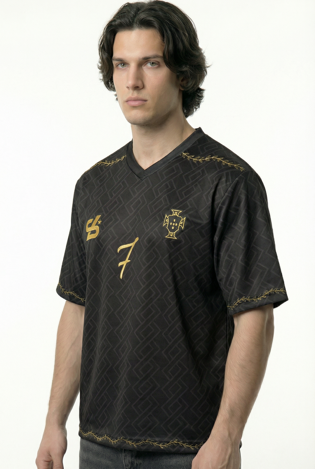 Black Edition Portugal Inspired Oversize Jersey