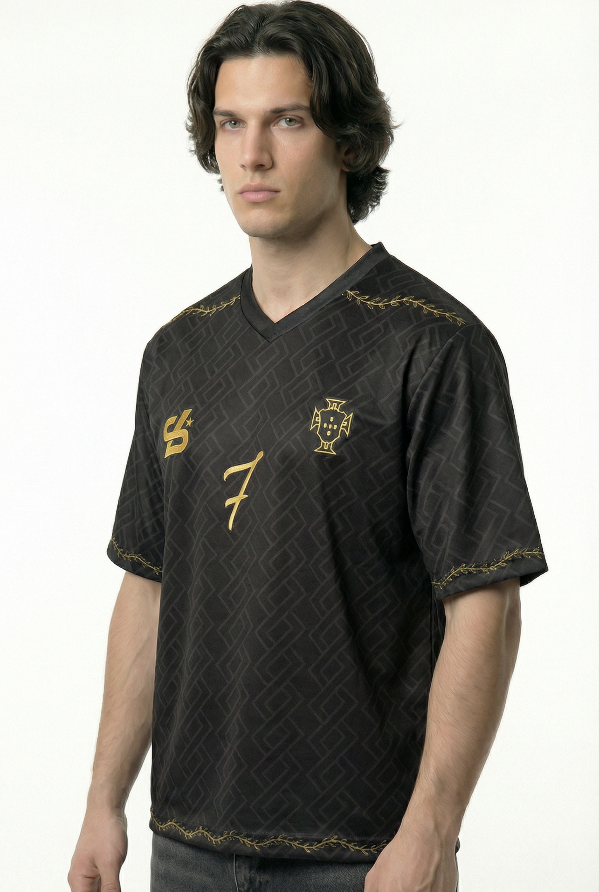 Black Edition Portugal Inspired Oversize Jersey