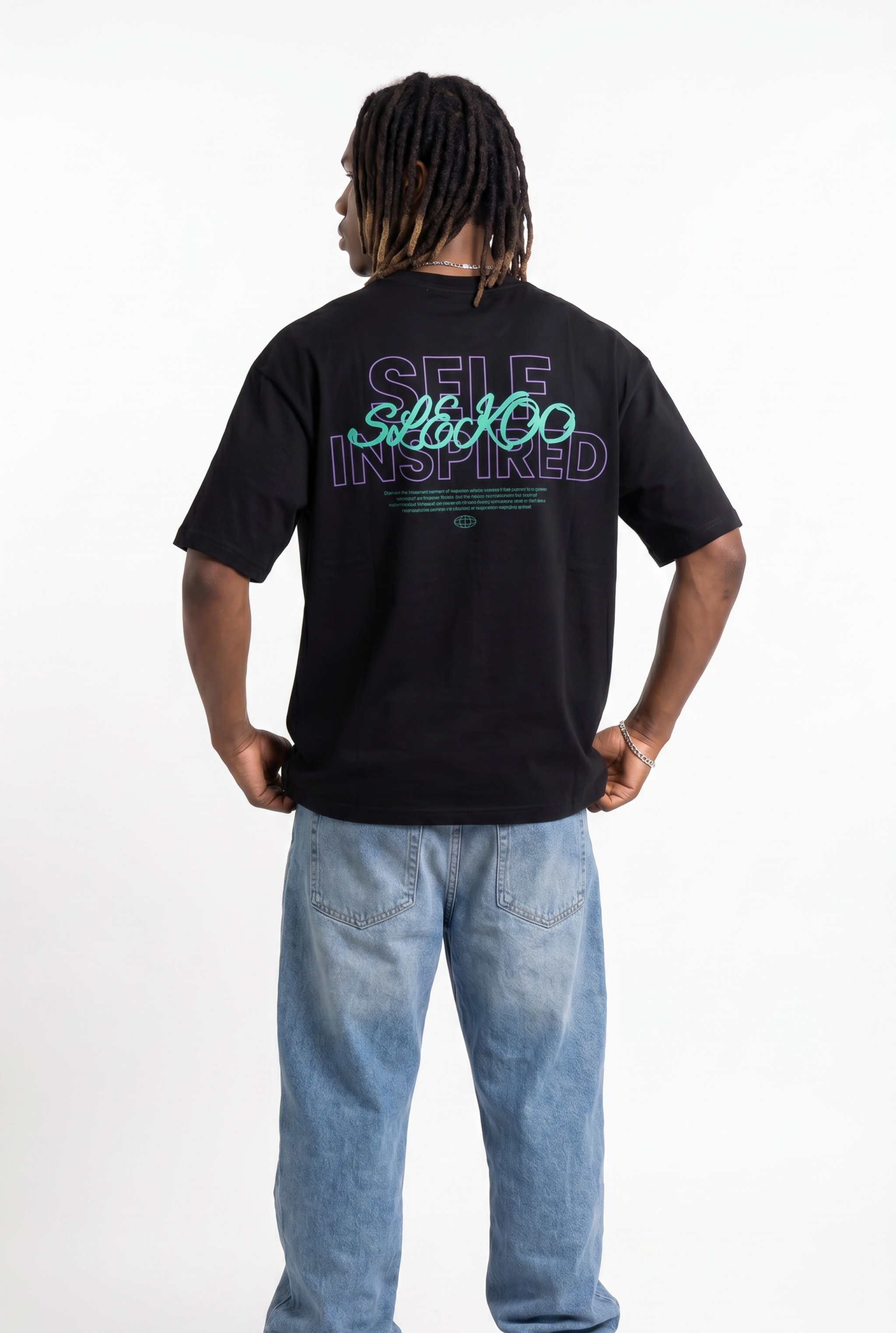 Self-Inspired Black Unisex Oversize T-Shirt