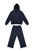 Basics Unisex Dark Navy Tracksuit Oversize Hoodie & Baggy Sweatpants