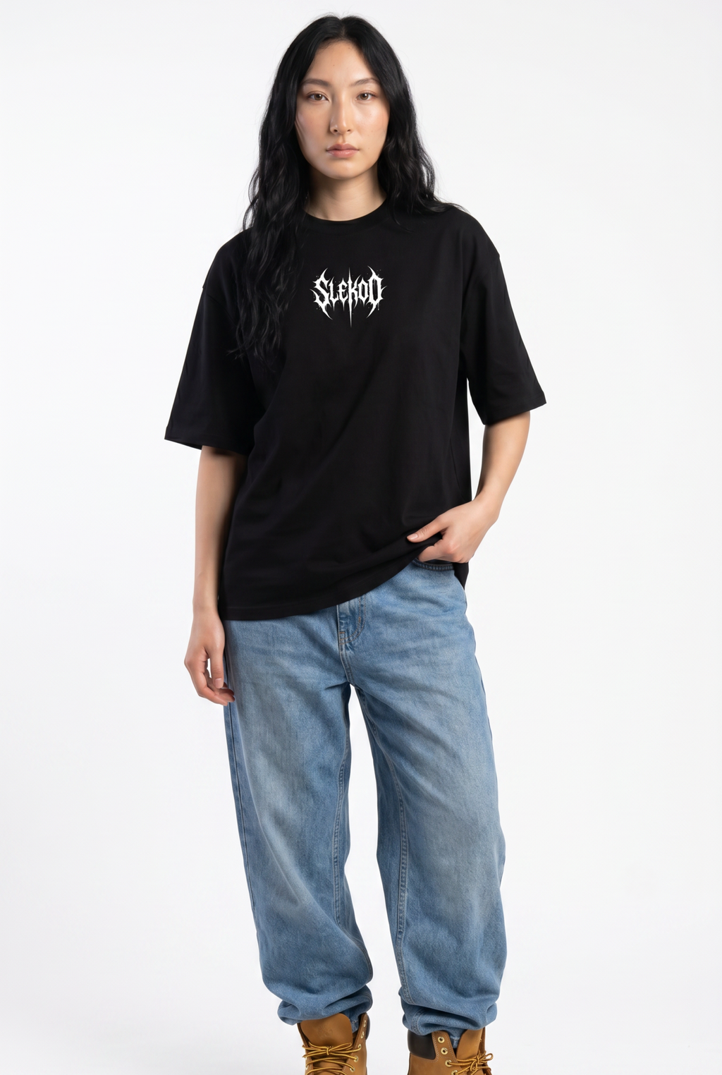 Metallic Black Unisex Oversize T-Shirt