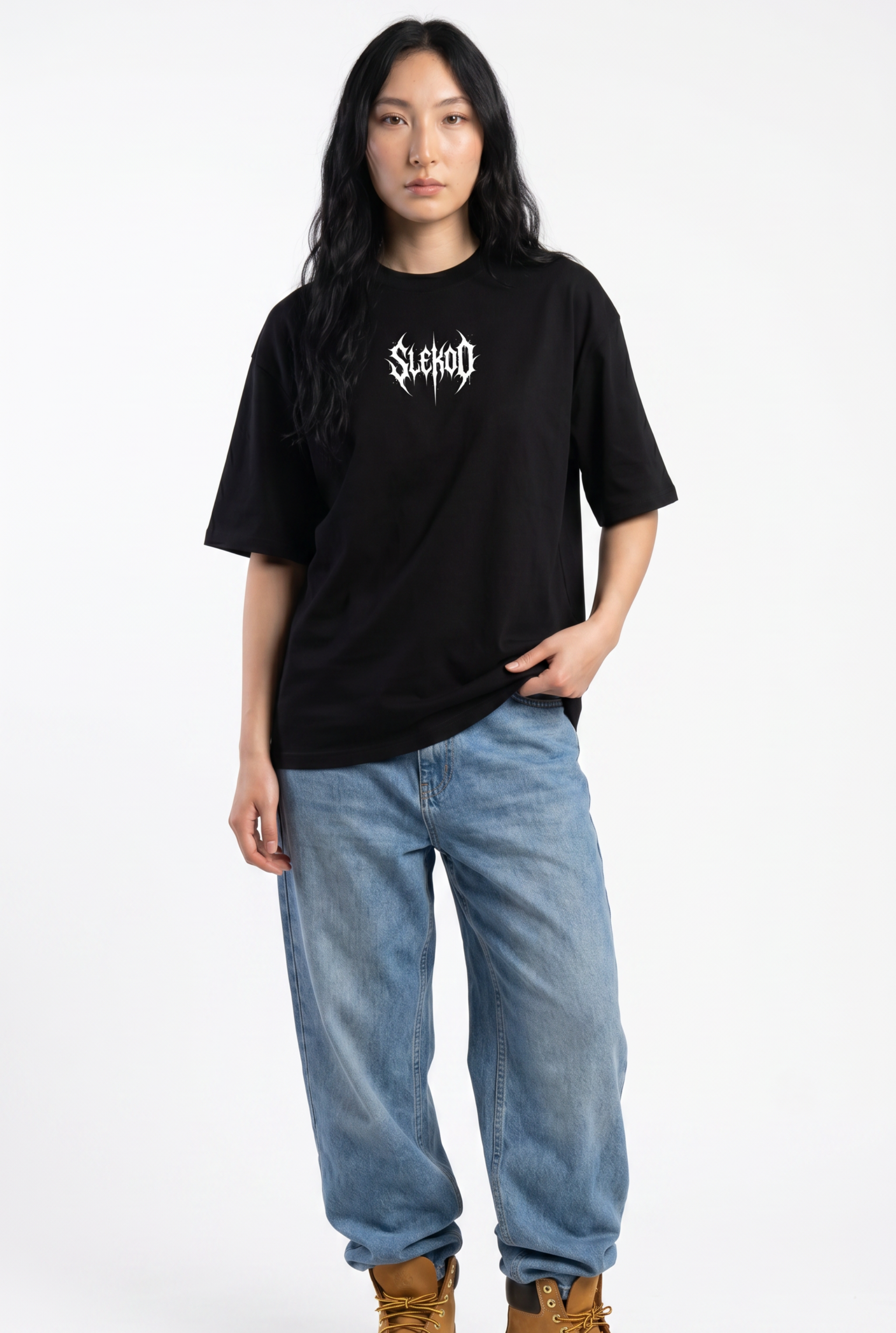 Metallic Black Unisex Oversize T-Shirt