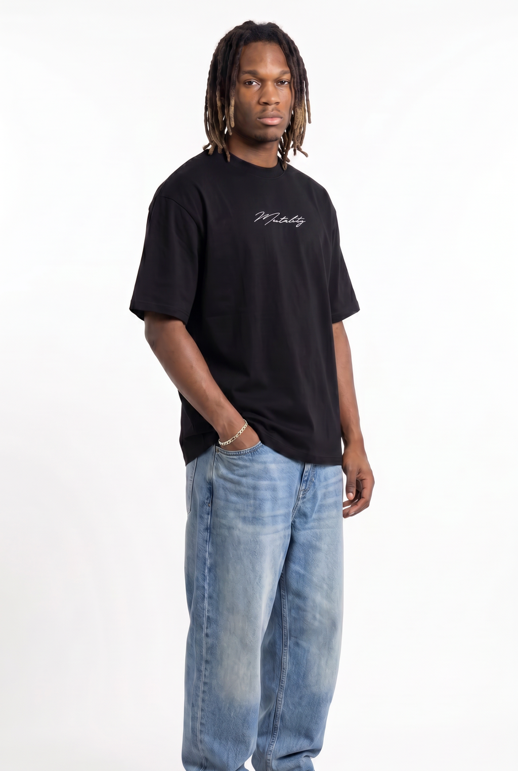Mentality Black Unisex Oversize T-Shirt