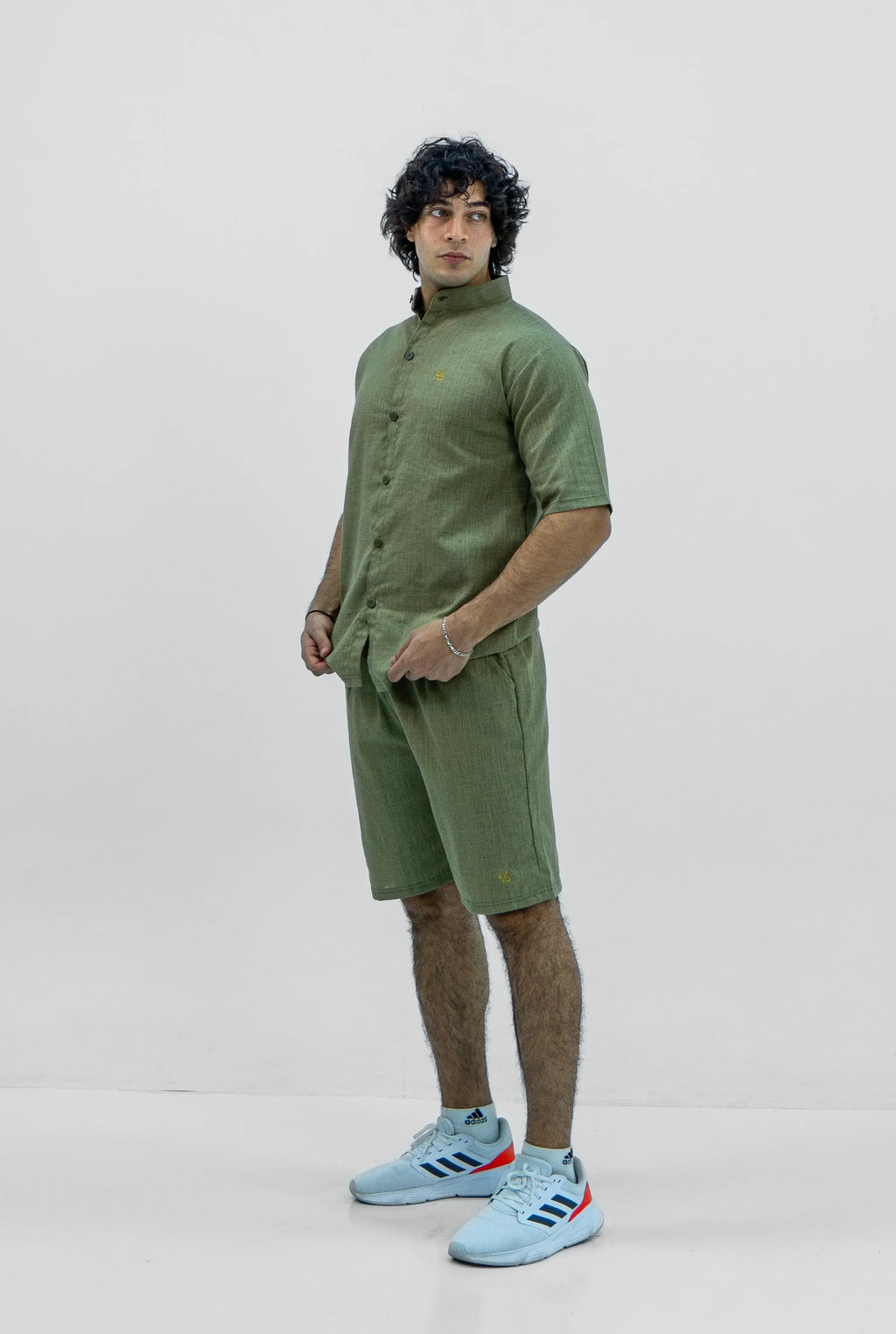 Men S25 Linen Shirt & Shorts Set