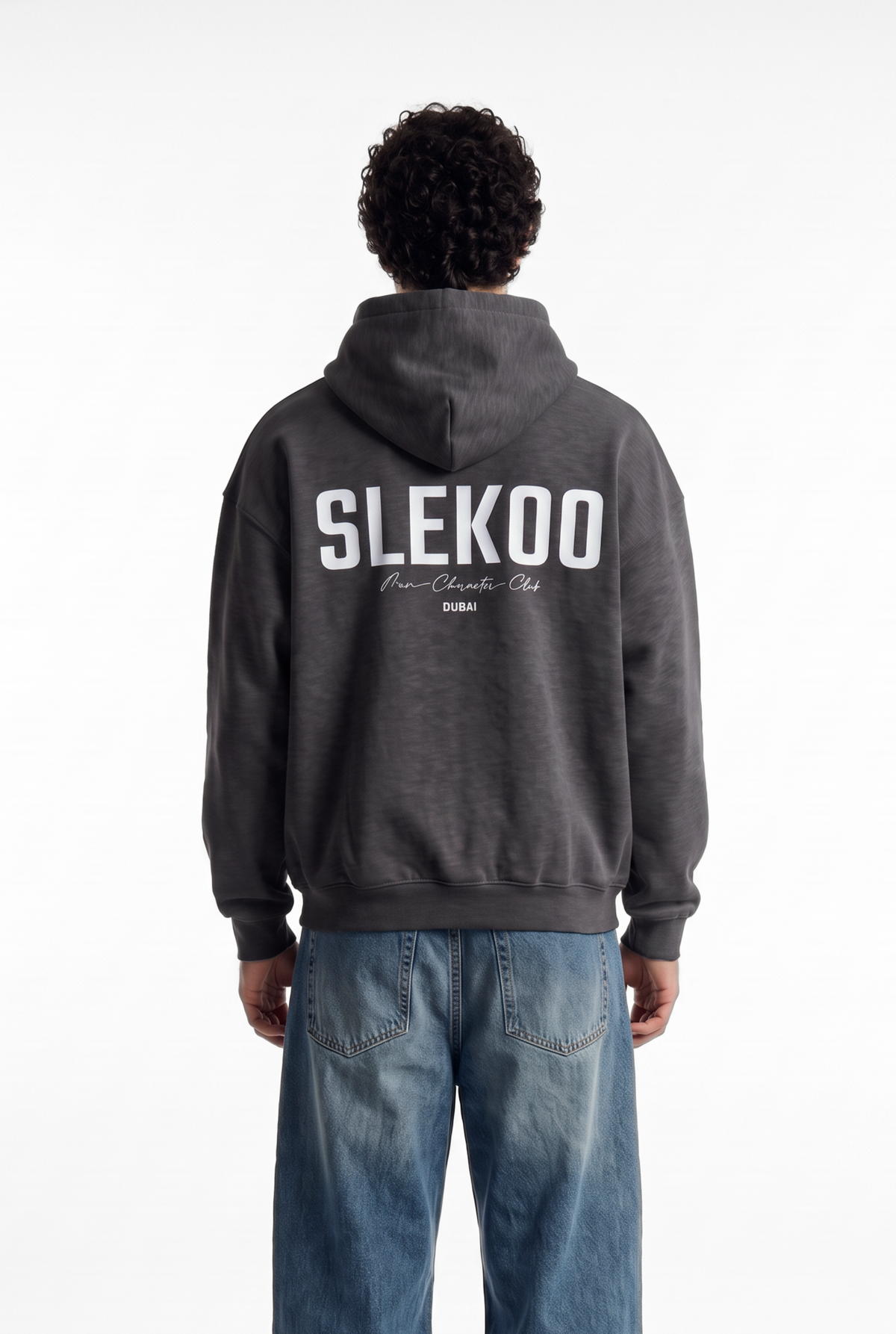 Unisex Stone Grey Oversize 2 Way Zipper Hoodie
