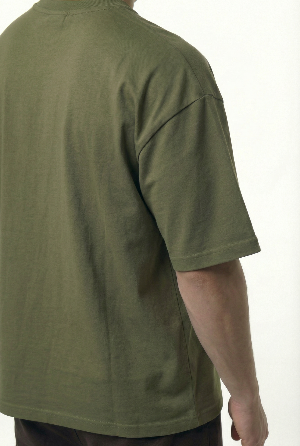 Basic Olive Oversize T-Shirt & Baggy Cargo Pants Set