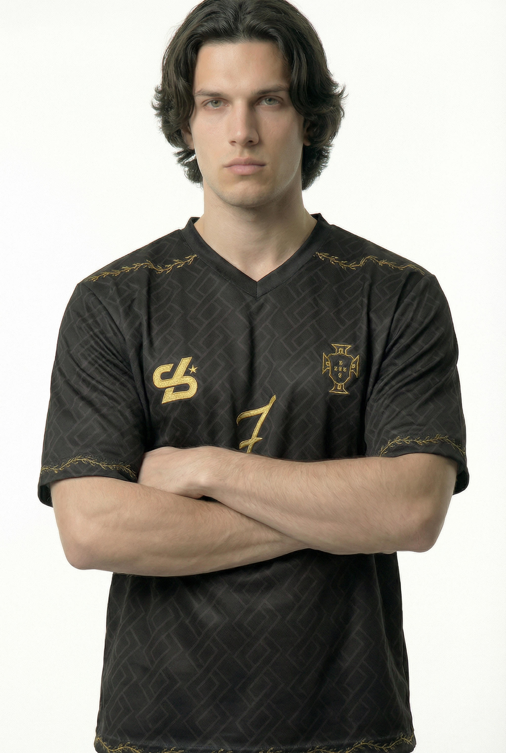 Black Edition Portugal Inspired Oversize Jersey
