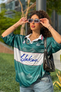 Unisex Slekoo Club Polo Oversize Jersey Teal Edition
