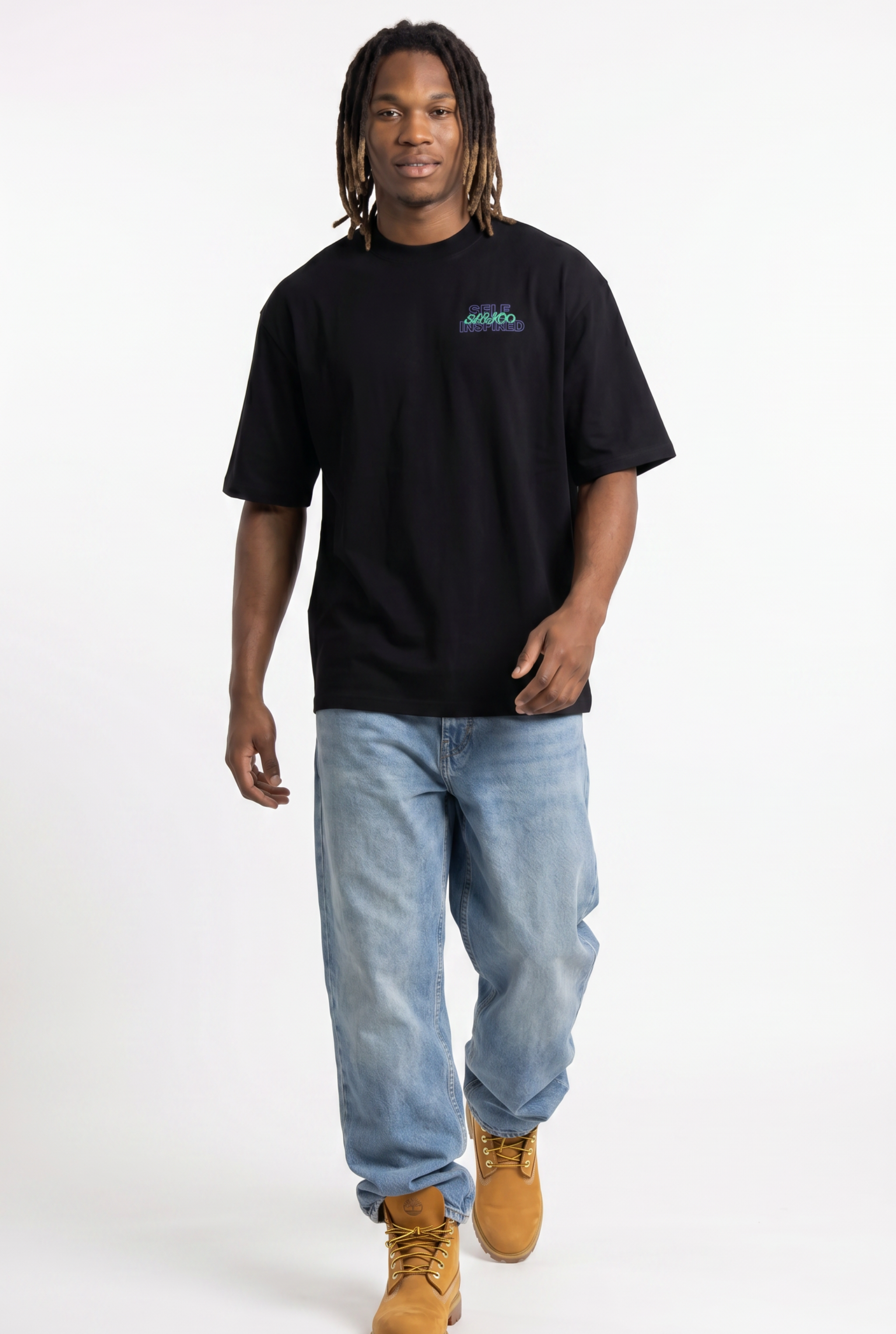 Self-Inspired Black Unisex Oversize T-Shirt