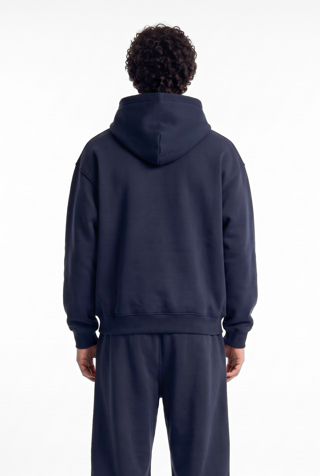 Basics Unisex Dark Navy Tracksuit Oversize Hoodie & Baggy Sweatpants