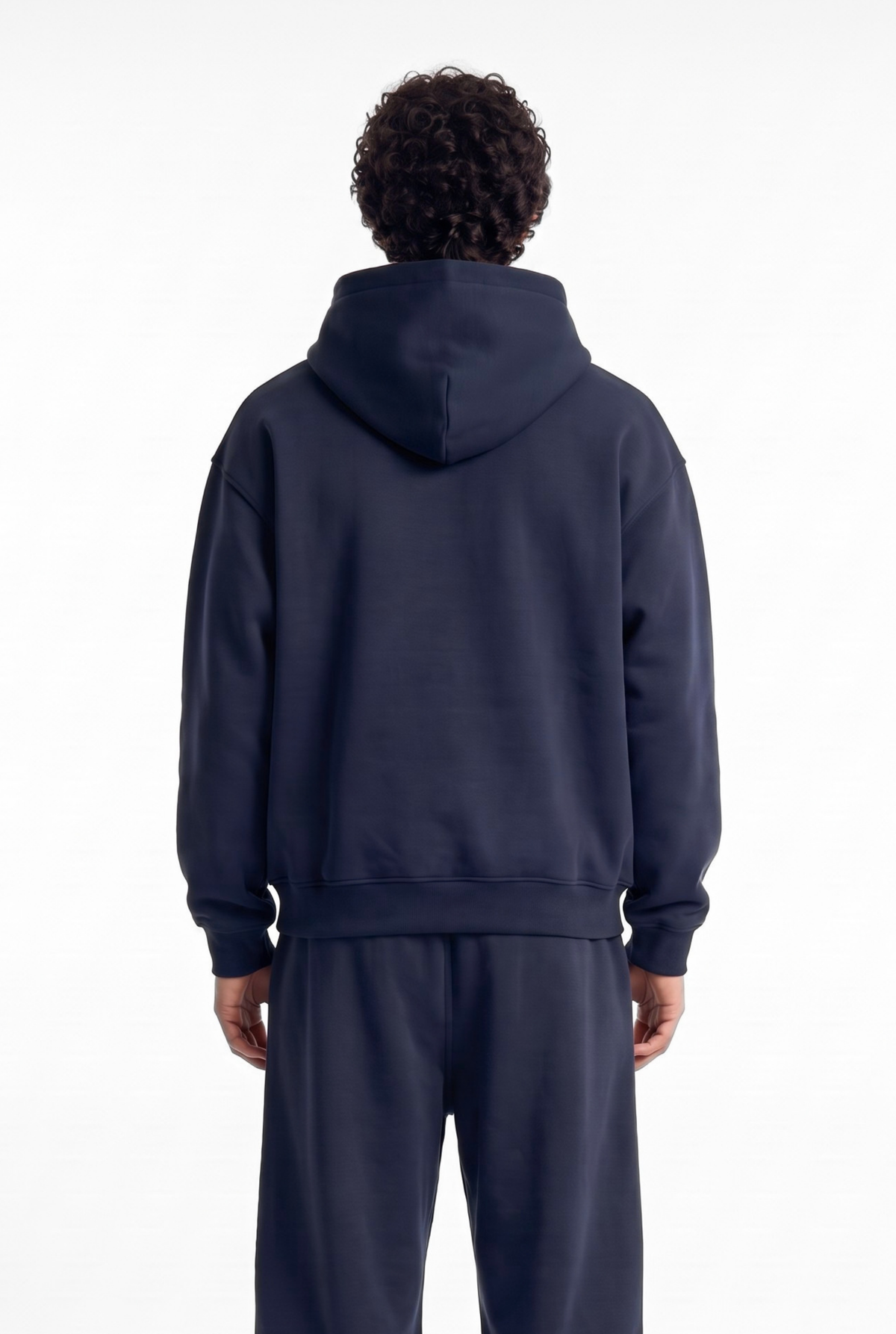 Basics Unisex Dark Navy Tracksuit Oversize Hoodie & Baggy Sweatpants