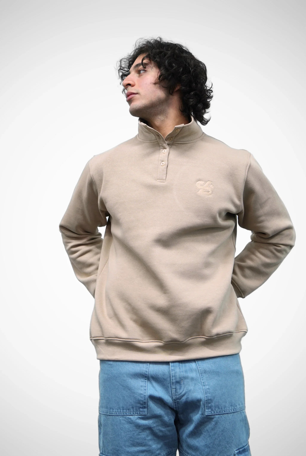 Unisex Signature Oversize High Neck Sweater