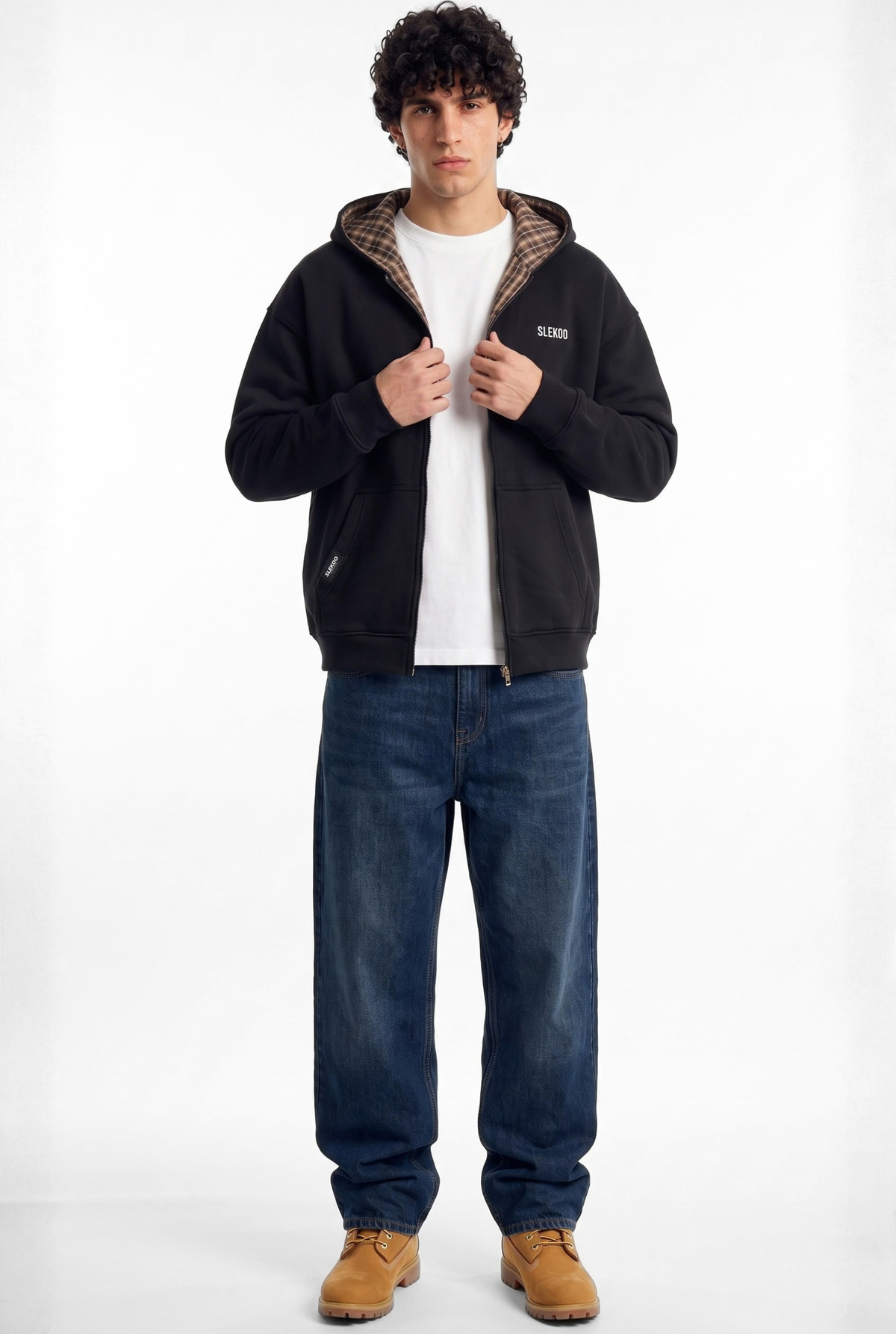 Unisex Reversible Oversize Zipper Hoodie Black Edition