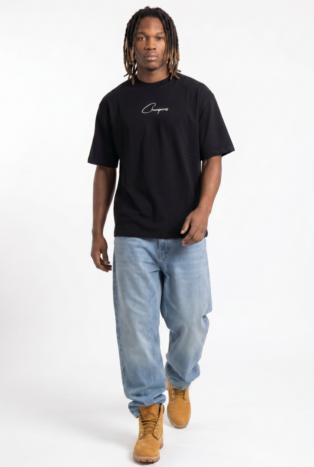 Champions Black Unisex Oversize T-Shirt