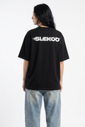 Slekoo Flame Black Unisex Oversize T-Shirt