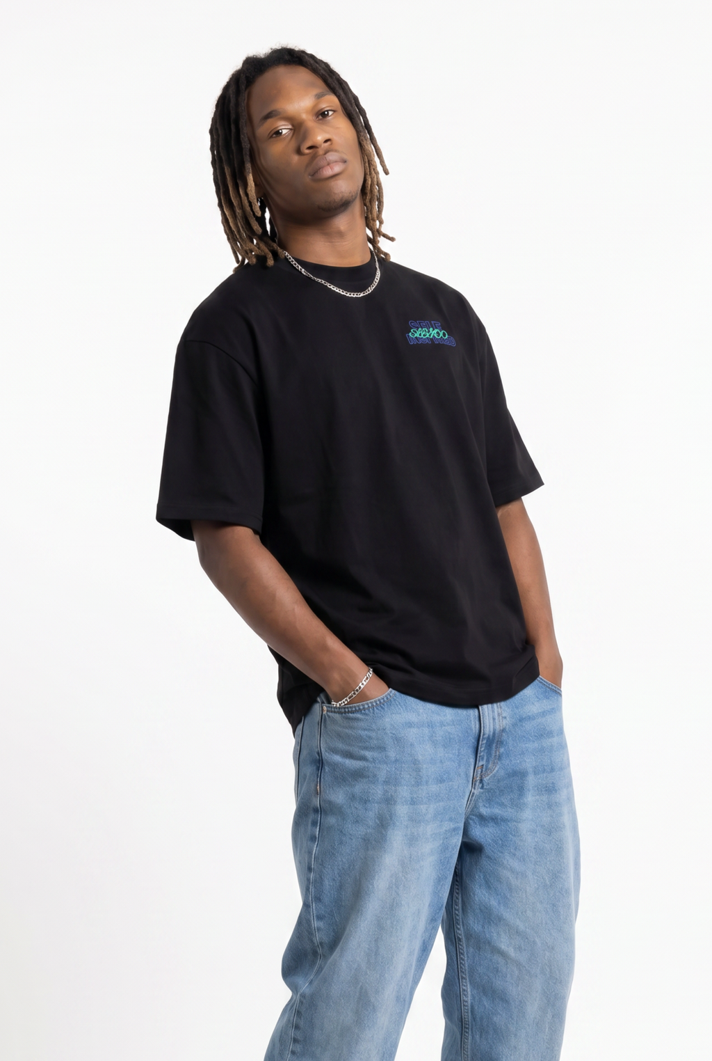 Self-Inspired Black Unisex Oversize T-Shirt
