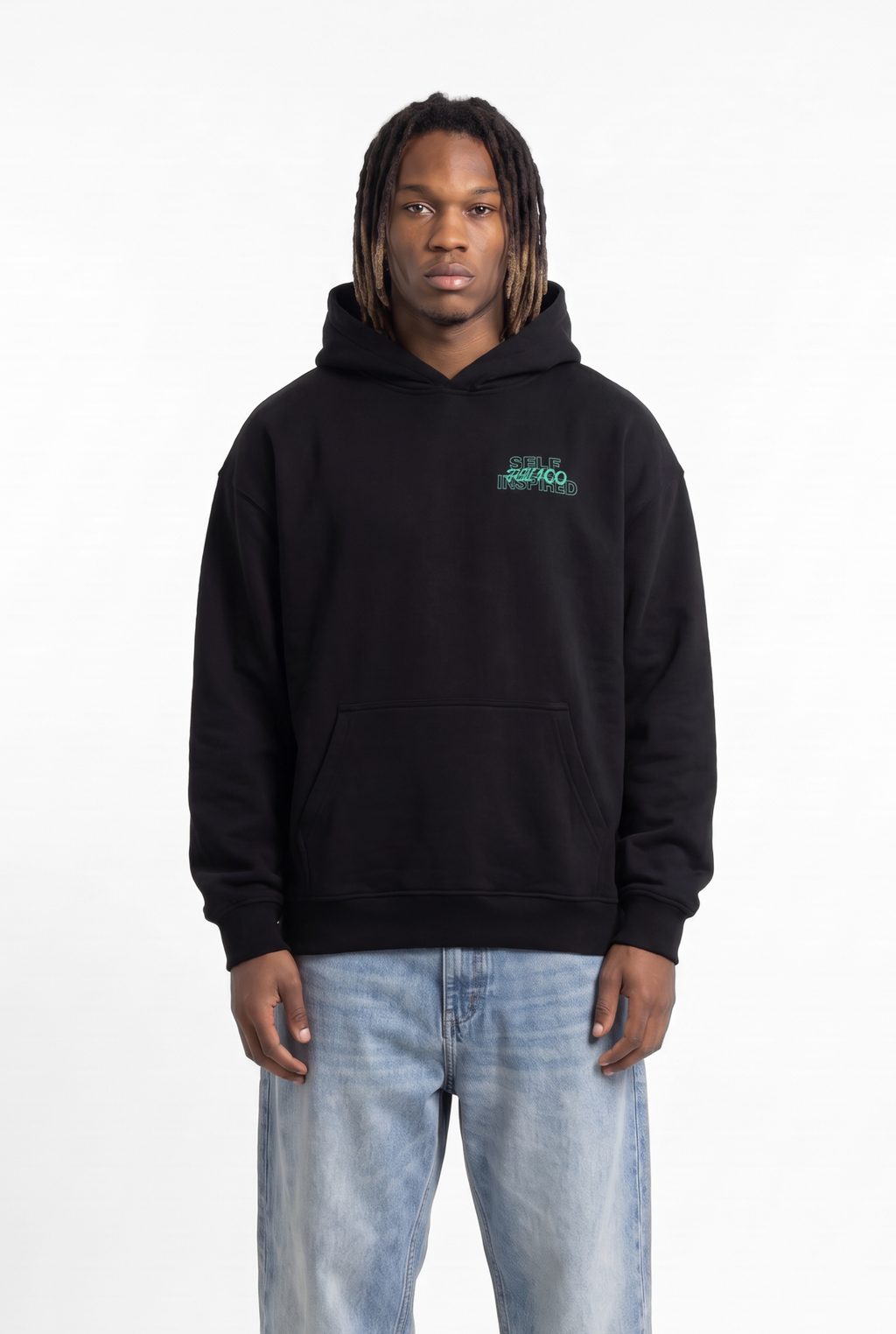 Self Inspired Black Unisex Oversize Hoodie