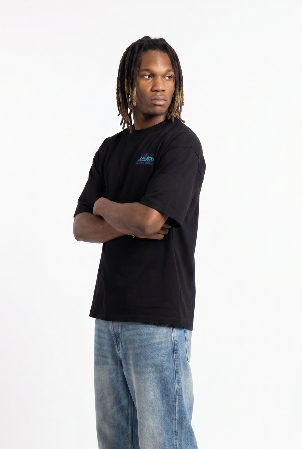 Self-Inspired Black Unisex Oversize T-Shirt